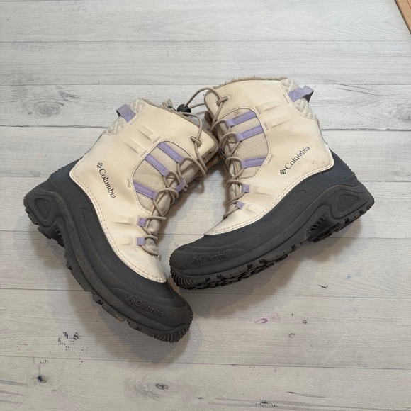 Columbia Kids' Youth Bugaboot Celsius‎ white purple big kid size 6 - Picture 1 of 11